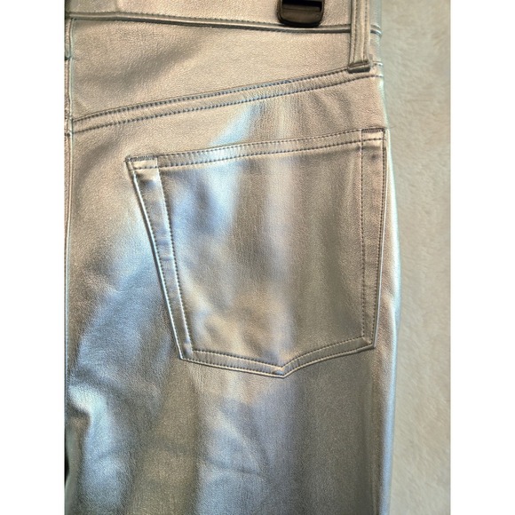Abercrombie & Fitch  90's Relaxed High Rise Shiny Silver Pants‎ 29/8 Womens  8 - Picture 7 of 15